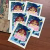 Hotong Tíbet Nepal Thangka Pintado a Mano Puro Vajra Loto 4*5 Tarjeta Corazón