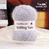 Hilo de Mezcla de Lana con Diseño de Copos de Nieve para Tejer a Mano DIY Sombreros, Bufandas, Muñecos de Ganchillo, Ovillos de Lana y Materiales de Felpa
