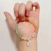 Dopamina rosa pequeno elefante cerâmica pulseira frisada design de nicho feminino doce all-match estudante namoradas pulseira