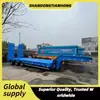 Venda de Exportação de Fornecimento Transfronteiriço América do Sul Oriente Médio África Semi-reboque de Plataforma Baixa Reboque de 3 Eixos Transportador de Engenharia