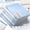 Cuaderno de Hojas Sueltas Antideslizante B5 con Espiral Desmontable, Adecuado para Estudiantes de Secundaria y Preparación de Exámenes de Posgrado, A5 Azul Sencillo y Fresco