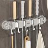 Ventosa Mop Clip Gancho Pendurado na Parede Punch-free Mop Rack Toilet Mop Storage Hook Mop Rack Fixação
