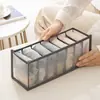 Caja de almacenamiento de ropa interior de malla con compartimentos, organizador de sujetadores y ropa interior, plegable, cajón, caja de almacenamiento para organizar el hogar