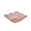 Tigela de Frutas Transparente de Luxo Leve com Textura de Diamante, Prato de Frutas de Plástico Doméstico, Prato para Frutas Secas e Lanches, Bandeja de Armazenamento Diário