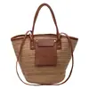 Bolsa de Playa Tejida de Gran Capacidad para Mujer Pedido Extranjero Verano 2026 Nueva Bolsa de Paja Canasta de Hombro Único Bolso Tote