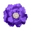 Nuevo Tejido de Satén Hecho a Mano Perla Diamante Núcleo de Flor Flor diy Accesorios para el Cabello Tocado Zapatos y Sombreros Accesorios de Ropa