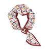 Bufanda Pequeña Estilo K de Primavera con Estampado de la Nueva Letra H, Bufanda de Seda Multifuncional de Moda, Corbata de Cuello para Bolso, Orejas de Seda Simulada