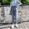 Calças de perna larga femininas 2026 Outono/Inverno Novo Estilo Coreano Retro Jeans Retos Estilo Pai Cintura Alta ins Jeans Estudante Versátil