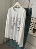 Playera Delgada de Manga Larga de Algodón Tencel Copo de Nieve con Estampado de Perro Ropa de Protección Solar para Mujer Verano Suelta Ajustada Cubre-Aire Acondicionado Nueva