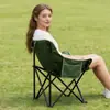 Silla plegable con forma de luna más vendida transfronteriza, silla plegable impermeable para exteriores, ultraligera y portátil, diseño simple para uso en exteriores