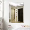 Adhesivos de espejo cuadrado acrílico adhesivos de pared 3d estéreo 15x 15cm tamaño libre no tóxico venta al por mayor de fábrica