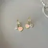 Pendientes Corazón Sinfonía de Colores 2026 Modelo Nuevo Pendientes con Forma de Corazón Estilo Coreano para Mujer Diseño de Nicho Pendientes Populares de Gama Alta