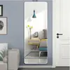 Espelho de vidro para montagem na parede, espelho de maquiar de parede com adesivo sem furos para uso doméstico, autoadesivo para dormitório e quarto, fábrica de espelhos de maquiagem