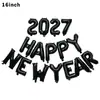 2027 Feliz Año Nuevo Globos de Papel de Aluminio 16 pulgadas Happynewyear Decoración de Escena para Fiesta de Año Nuevo Globos