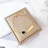 Pulseira de Amor Novo Estilo Transfronteiriça, Simples e Personalizada, Pingente Longo Brilhante, Pode Ser Gravada, Joia de Alto Padrão, Pronta para Atacado