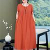Camisón de algodón y seda para mujer de mediana edad y mayor, de verano, holgado, informal, de manga corta, para el hogar, talla grande