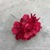 Salón de Bodas Flores Artificiales Rojas Hortensia Borgoña Rosa Material de Flores para Boda Decoración de Guía de Carretera Decoración de Ingeniería de Ventanas