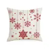 Funda de almohada navideña roja impresa de Amazon transfronteriza, funda de cojín para decoración del hogar festiva, para dormitorio y sala de estar