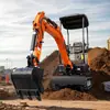 Excavadora Pequeña Doméstica Exportada a Rusia 1800kg Máquina para Aflojar Tierra en Huertos, Excavar Zanjas, Excavadora Agrícola