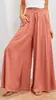 Pantalones de pierna ancha de verano nuevos para mujer, transfronterizos europeos y americanos, con cintura elástica, pantalones tipo falda larga de cintura alta para mujer, 2026