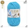 Algodón de Leche de 5 Hebras Lana Cinco Hebras Venta al por Mayor Lana para Bebé Ganchillo Zapatillas Bolso Muñeca Hilo de Lana Grueso Medio para Tejer a Mano