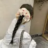 Anel de Cabelo Elegante de Cereja Doce de Quatro Camadas com Laço Grande Nova Estética Moda Anel de Cabelo Elegante Sentido de Alto Padrão Corda de Cabelo para Cintura de Homem Pequeno Flor de Cabeça Mulheres