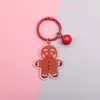 Chaveiro de Acrílico com Desenho de Personagem Natalino Dupla Face Estilo Coreano Pingente para Mochila Escolar Acessórios para Roupas Pingentes Acessórios