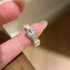 Anillo de Cinturón de Cuero Cepillado Xiaohongshu, Exquisito y de Alta Gama, Anillo Apilable para Dedo Índice, Anillo de Cinturón de Cuero de Una Sola Pieza para Dropshipping