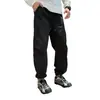 Pantalones casuales cómodos y versátiles de corte tridimensional estilo americano, nuevo modelo de otoño, pantalones casuales simples para hombre con cordón y cintura elástica