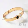 Pulseira de Aço Titânio Trevo de Quatro Folhas para Mulheres, Aço Inoxidável, Cor Dourada, Algarismos Romanos, Luxo Leve Europeu e Americano, Não Desbota, Atacado Fabricante Original