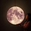 Impresión 3D Luna Lámpara de Araña Luna Nórdica Creativa Lámparas Simples Habitación Infantil Comedor Dormitorio Balcón Decoración de Escalera