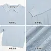 Suéter de malha com gola masculina, outono/inverno, luxo leve, alta qualidade, pulôver de manga longa, casual, simples, cor sólida, peça básica