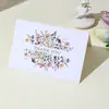 Tarjeta de agradecimiento plegada de cartulina blanca de 300 g en stock del fabricante, juego de sobres para tarjetas de felicitación creativas navideñas y de cumpleaños, personalización transfronteriza