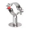 Suporte de Tubo com Base, Tubo Redondo de Aço Inoxidável 304, Braçadeira de Fixação Fixa com Suporte de Chassi, Tubo para Fio Elétrico