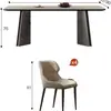 Mesa de comedor rectangular de piedra sinterizada minimalista italiana y sillas para apartamento pequeño combinación moderna hogar simple alta gama lujo ligero mesa de comedor