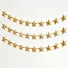 Guirnalda de Pentagrama 3D Decoración para Fiesta Navideña Decoración para Colgar en la Pared de la Habitación Estilo Ins para Bodas, Cumpleaños y Festividades