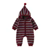 Mameluco de Romper para Bebé Recién Nacido Otoño 2026, Mono con Capucha Unisex, Traje Cálido de Manga Larga Rayado para Salir y Gatear para Bebé