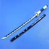 Accesorios y armas de cosplay de bambú: Espada de Shinobu Kocho de Demon Slayer, espada Nichirin, espada de bambú, espada de madera, sin afilar