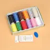 Costura ropa hilo de coser zurcido mano hilo blanco hilo de aguja juego de hilo de coser caja de hilo de aguja hogar manual hilo negro regular