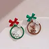 Atmósfera Navideña Lujo Accesible Nicho Otoño e Invierno Pendientes de Alta Gama Pendientes para Mujer Únicos Elegantes Clips para Orejas de Árbol de Navidad