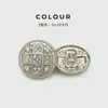 Botón de Alta Gama Incrustado con Diamantes para Suéteres, Botones Redondos Metálicos Decorativos para Trajes, Abrigos y Abrigos de Piel