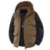 Chaleco de algodón para hombre de otoño e invierno transfronterizo, forrado de forro polar y engrosado, chaleco de trabajo con capucha y múltiples bolsillos, cuello alto, chaleco moderno para exteriores para hombre