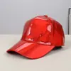 Nueva gorra de béisbol de cuero con efecto láser reflectante, estilo moderno, con degradado colorido, venta al por mayor