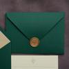 Verde Escuro Verde Escuro Lindo Simples Estilo Mori Pequeno Fresco Artístico Romântico Alto Nível Envelope Papel de Carta Papel de Carta com Selo de Laca