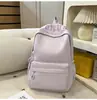 Mochila coreana Ins de aspecto nuevo, estilo preppy, color liso, con letras, para mujer, ligera, versátil, de gran capacidad