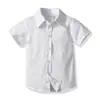 Ropa Infantil de Caballero Británico 2020 Camisa de Manga Corta de Verano para Niño Pantalones con Tirantes Vestido de Cuatro Piezas