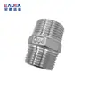 Fio hexagonal de aço inoxidável 304/316 transfronteiriço, par de fios de cabeça dupla, junta de fio externo diretamente através do tubo de conexão curto
