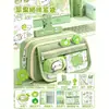 Nuevo set de papelería infantil, estuche para lápices de gato trébol de cuatro hojas, bolígrafo creativo estilo ins de regalo, premio para estudiantes al por mayor