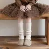 Zapatos Shang Mian Calcetines Infantiles Otoño Invierno Engrosados Cálidos Cachemira Sueltos Versátiles con Leggings Niña Bebé Calentadores de Piernas