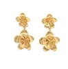 Pendientes de Flores Frescas Transfronterizos Europeos y Americanos Ins Corea del Sur para Mujer Pendientes Largos Exagerados Bohemianos de Doble Capa